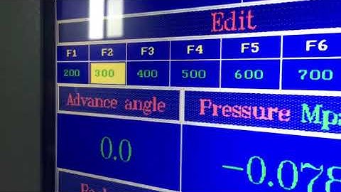 Controller operation of 12PSBG-3 diesel injection pump test bench. Modify RPM under Auto mode