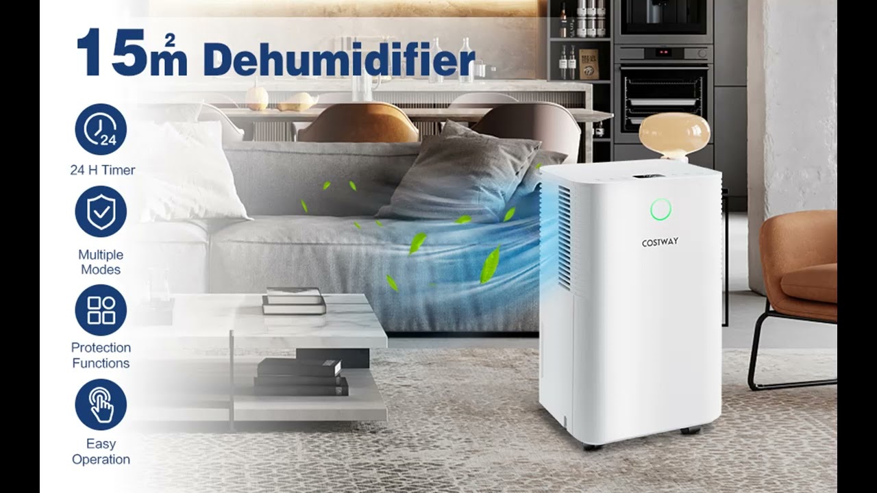 COSTWAY Dehumidifier for Home and Basement YouTube