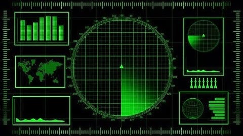 4K Animated Motion Graphic Video Stock | Military Analog Radar Animation in 4K By Under21 Studio