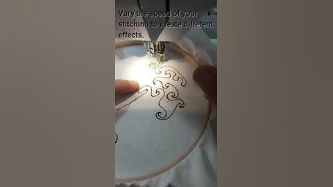 Free-motion embroidery: Outlining & Texture stitches WHIP STITCH & EXAGGERATED WHIP STITCH. #sewing