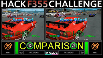 [Hack] Ferrari F355 Challenge (Dreamcast vs Dreamcast) Side by Side Comparison - Dual Longplay