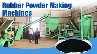 Rubber Powder Making Machines| Tire Mill, Magnetic Separator, and Fiber Separator System