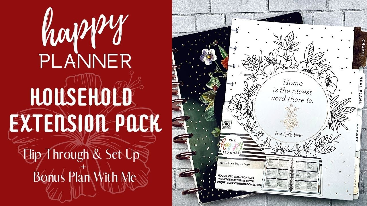 Happy Planner Household Extension Pack / Flip Through & Set Up / Bonus