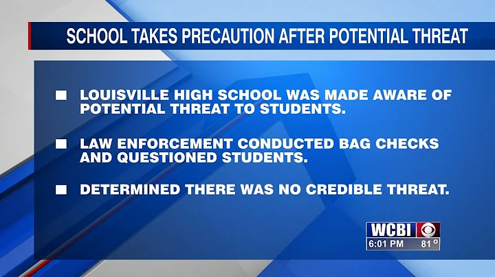 Police investigate a potwntial threat at Louisville High School