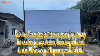Cara pasang layar tancap di tempat hajatan