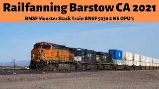 BNSF Monster Stack Train BNSF 5036 2 NS DPU's