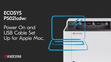 ECOSYS P5021cdw Power-On and USB Cable Set-up for Apple Mac