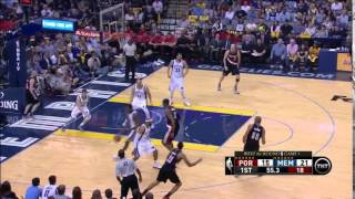 NBA, playoff 2015, Trail Blazers vs. Grizzlies, Round 1, Game 1, Move 11, Tony Allen, steal