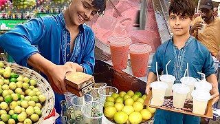 13 Year Old boy Selling Lemon Soda Falooda Doodh roadside |Famous Road Side Street Food summer Drink