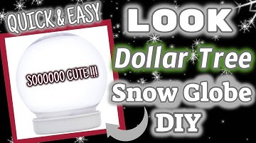 QUICK & EASY Dollar Tree SNOW GLOBE DIY | SOOOOO CUTE