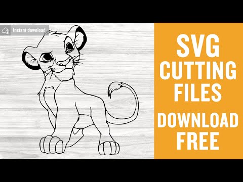 Disney Simba Outline Svg Free Cutting Files for Silhouette Instant Download