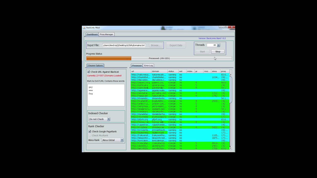 Backlinks Maid - How to Bulk Check Auction and Expired Domains - YouTube