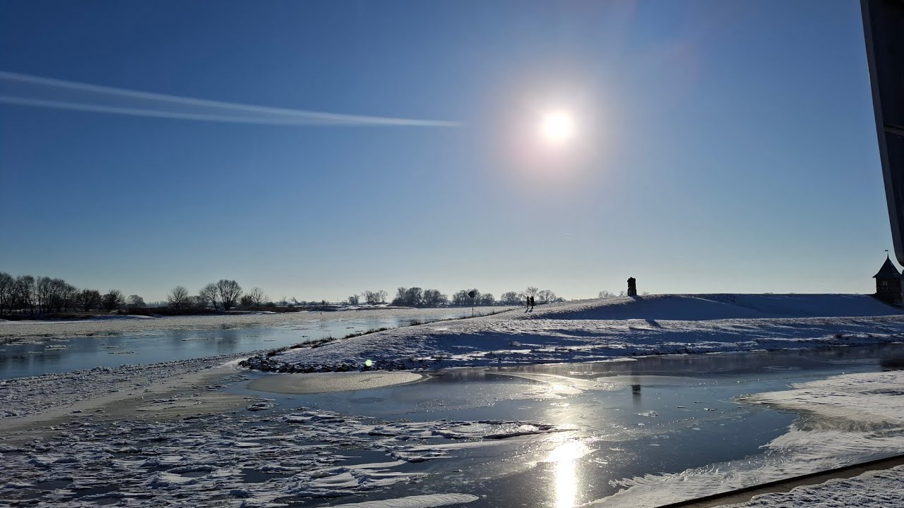 Tangermünde mit Elbe-Treibeis ❄️ bei -12 °C am 11. Januar 2026