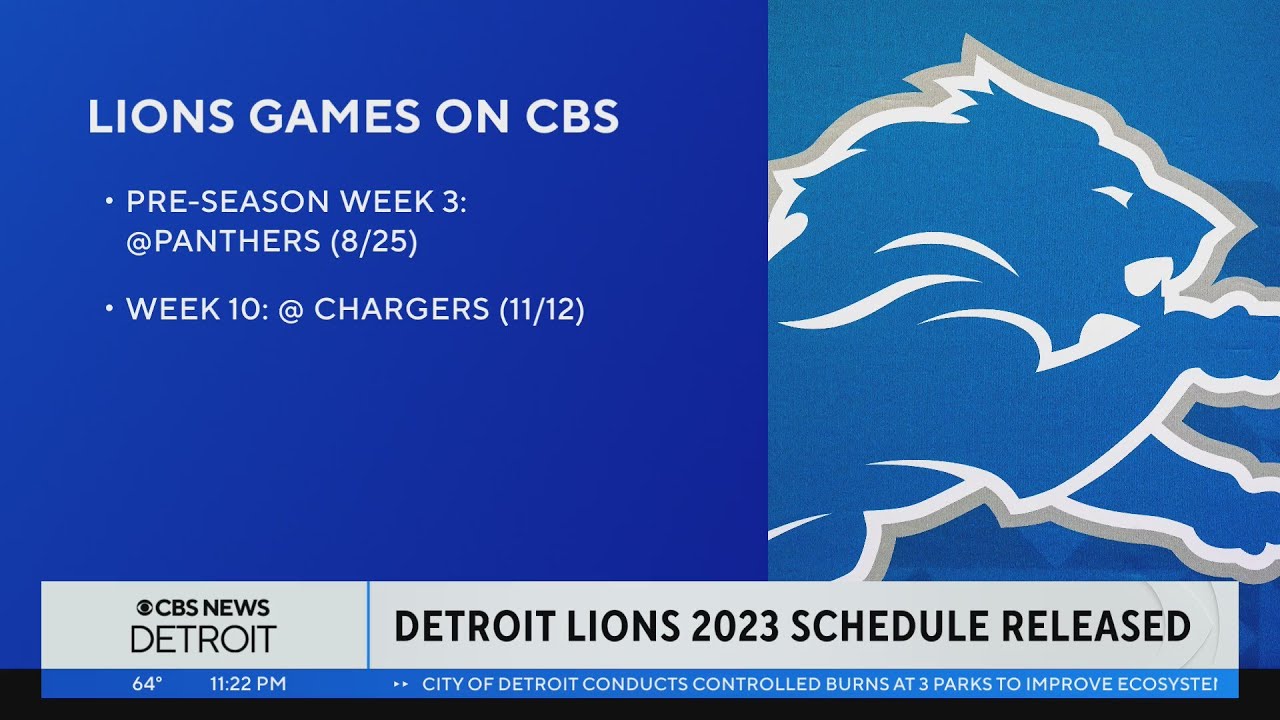 Detroit Lions 2023 schedule released - YouTube
