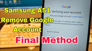 Final Method! Samsung A51 (SM-A515F), Remove Google Account, Bypass FRP.