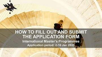 How to fill out and submit the application form | Master