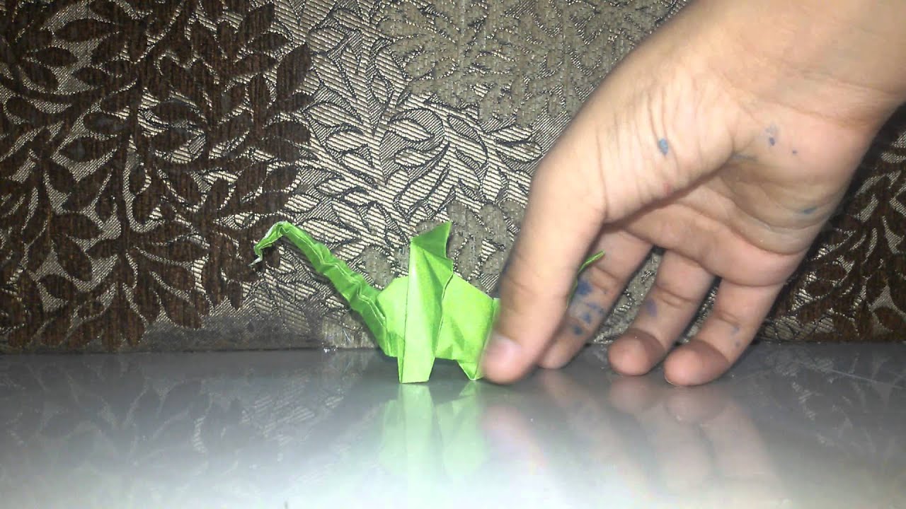 Origami flapping dragon by jeremy shafer demo YouTube