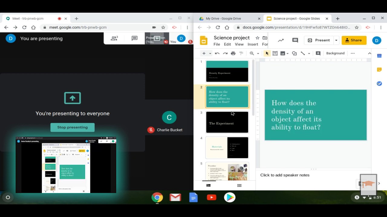 how to do presentation on google meet