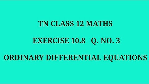 TN 12th maths chapter 10 exercise 10.8 question number 3