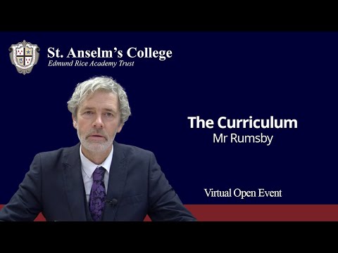 The Curriculum - St. Anselm's College Virtual Open Event
