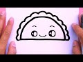 How to draw a cute taco step by step very easy, Draw Cute Things