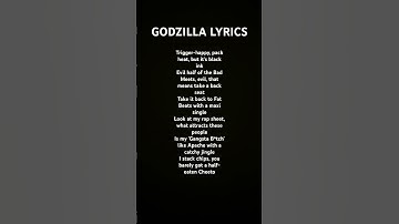 Thumbnail of GODZILLA LYRICS#shorts#eminem#godzilla #lyrics