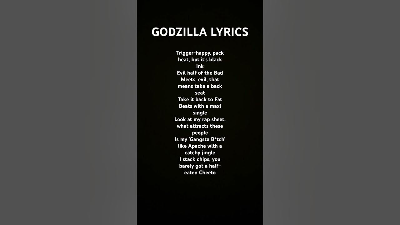 GODZILLA LYRICS#shorts#eminem#godzilla #lyrics