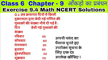 Class 6 Ex 9.4 Q 2 | आंकड़ों का प्रबंधन | Chapter 9 | Exercise 9.4|Math in Hindi|Math NCERT Solution