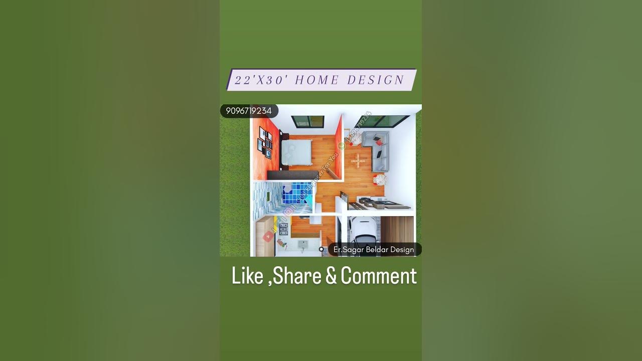 22x30-house-design-22x30-3d-floor-plan-22x30-home-design-3d-youtube
