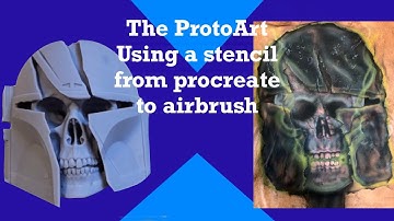 Using a stencil from procreate to airbrush