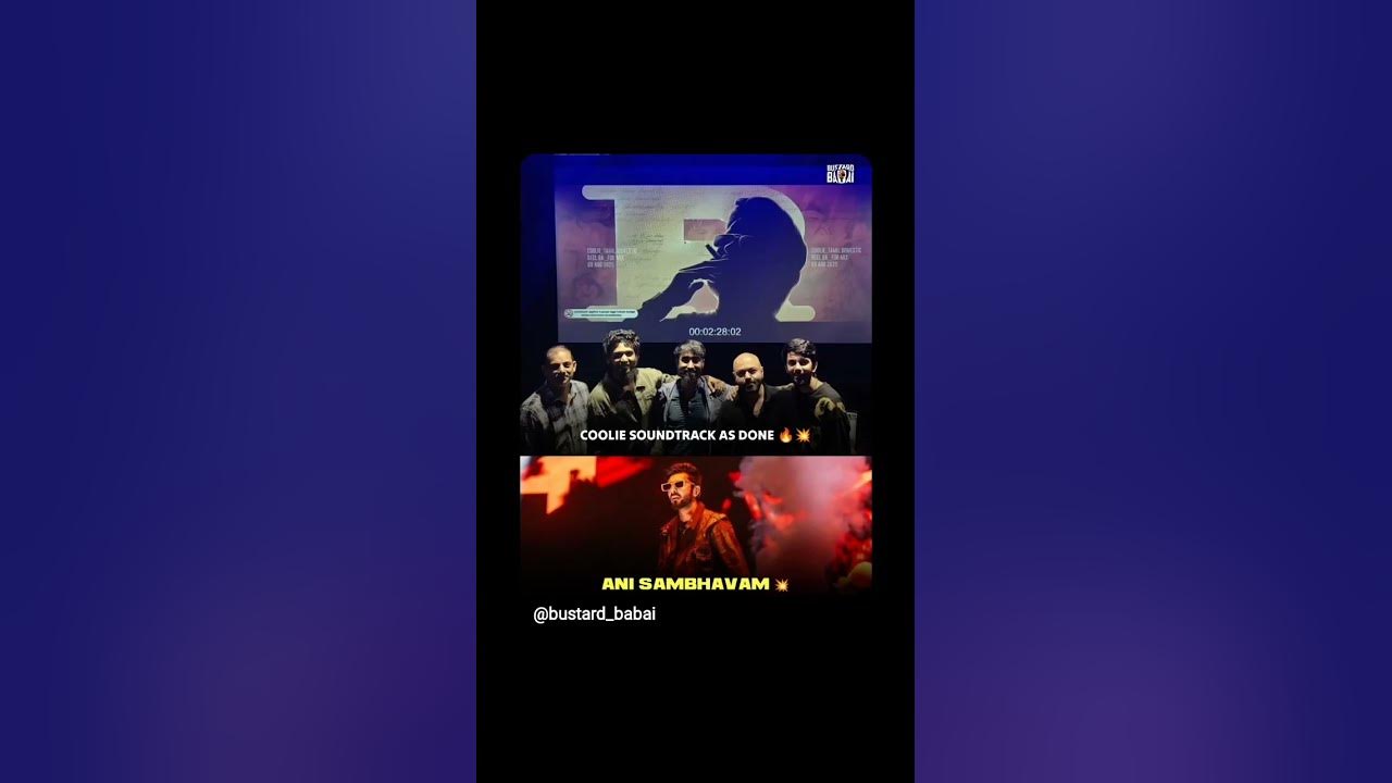 Another OST chartbusters are coming 🔥#coolie #anirudh #devara #lokeshkanagaraj #sambhavam #tamil