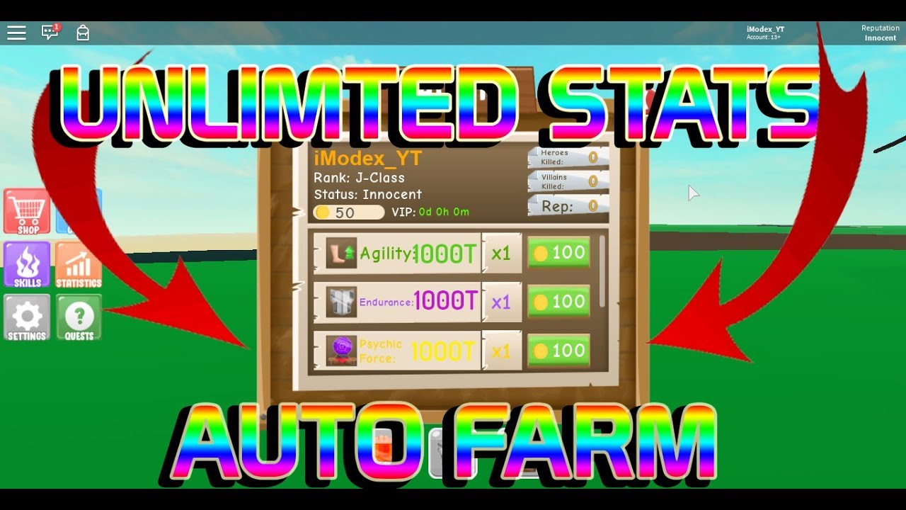 Power Simulator Roblox Hack Script Unlimted Stats Auto Farm