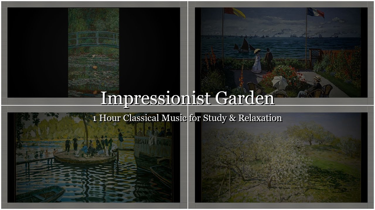 Impressionist Garden | 1 Hour Animated Art with Classical Music for Study & Relaxation