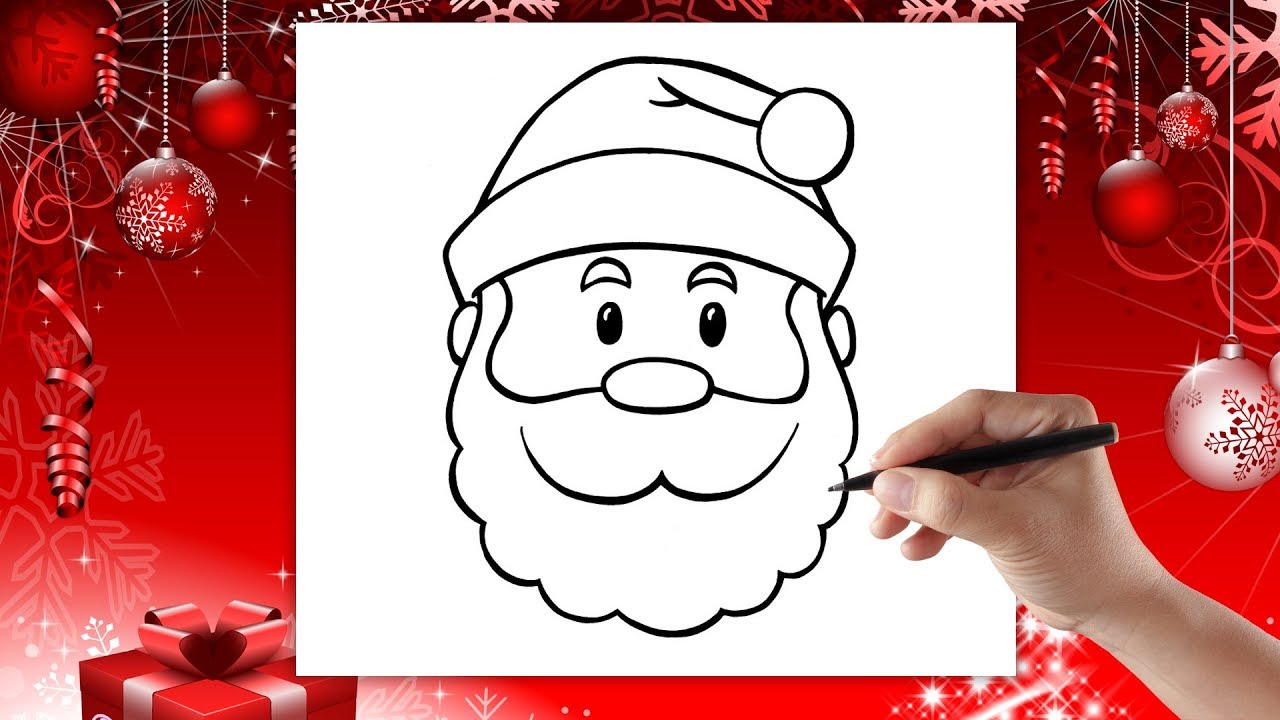 Santa Claus How To Draw Santa Claus Drawing For Children Step By Step