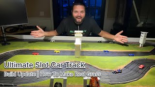 Building My Ultimate Slot Car Track Part 3 | Grass, Scenery &amp; Guardrails Upgrade (AFX HO Scale)
