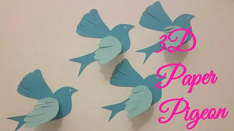 3D Paper Birds Making Tutorial - DIY Crafts||3D Room Decor||Paper Pigeons Making   #paperbirdmaking