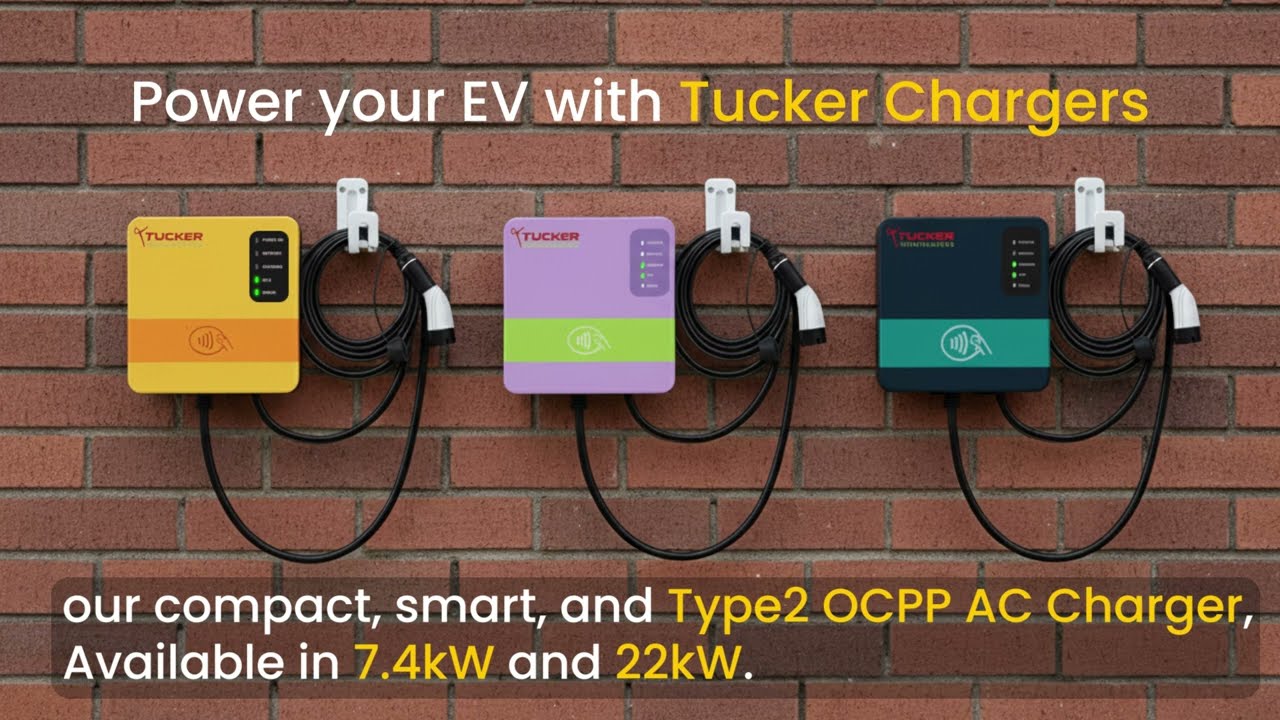 Top EV Charger | Tucker Type 2 AC in 7.4kW & 22kW | Home & Commercial Electric vehicle Charging