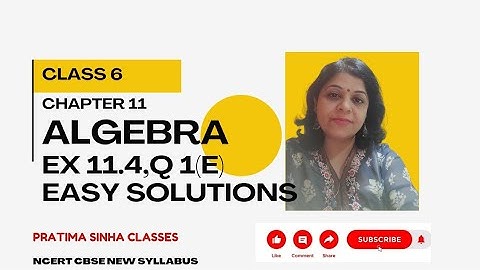 Ch-11 Algebra Ex 11.4, Q1(e) Class 6 NCERT Easy Solutions @PratimaSinha_Classes