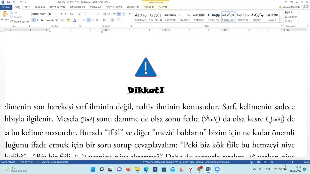 Sarf | İf'al (إفعال) vezni ve manaları | Kaynak: #ydsyolkılavuzu s. 287