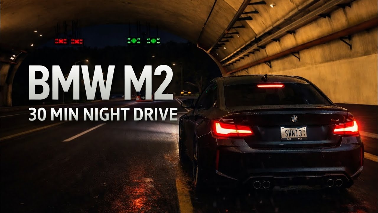 BMW M2 Competition | 30 Min Cinematic Night Drive in Rain 🌧️ 4K Ambient