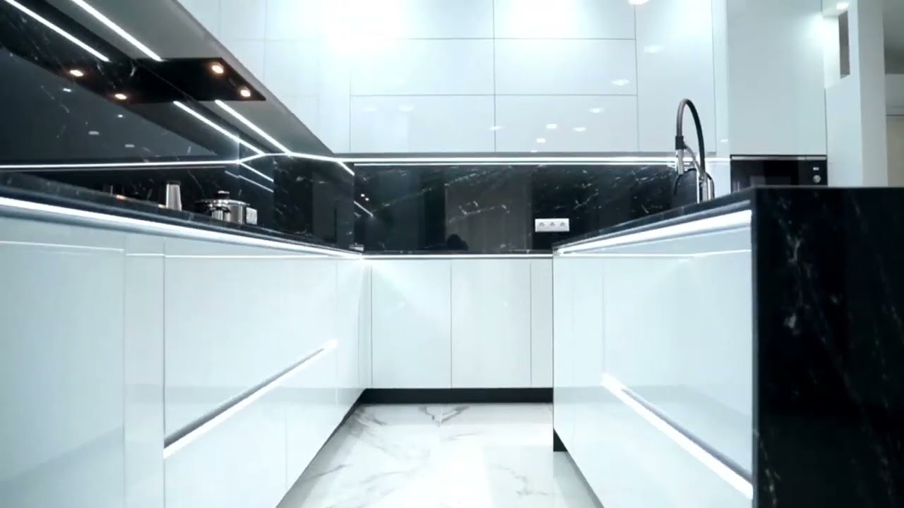 Bucatarie alba lucioasa moderna, Etalon Brasov 0740067442