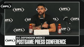 D.C. Defenders Week 2 Postgame Press Conference | United Football League