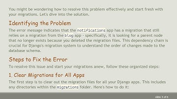 How to Fix the NodeNotFoundError in Django After Deleting Migration Files