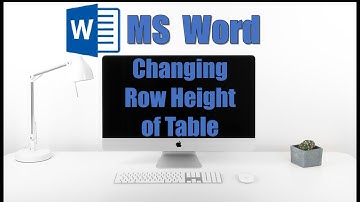 Adjust Table Row Height