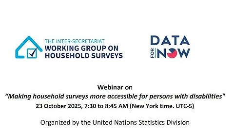 Webinar on making household surveys more accessible for persons with disabilities