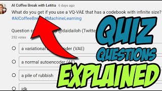 [Quiz] Interpretable ML, VQ-VAE w/o Quantization / infinite codebook, Pearson’s, PointClouds
