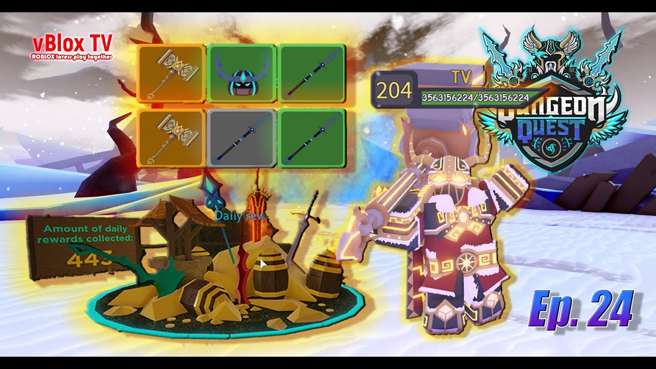 GODLY LUCK BRINGS 2 LEGENDARY MJOLNIR! Daily Rewards Ep. 24 Northern Lands Dungeon Quest Roblox