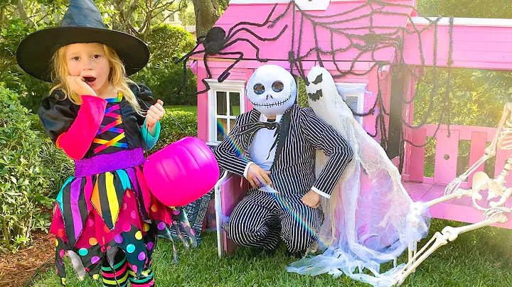 Stacy collects candy for Halloween