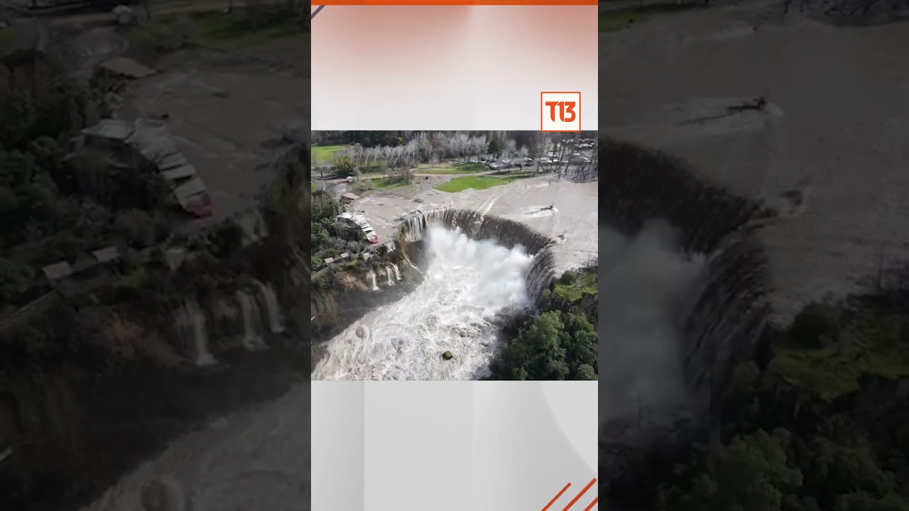 Registran impresionante caudal de río Laja tras fuertes precipitaciones