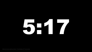 5 minutes 17 seconds [317 secs] clock timer countdown || Alarm Focus
